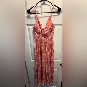 Angie Maxi Red and Pink Dress